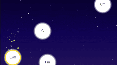 Screenshot of Chordonomy falling chords game