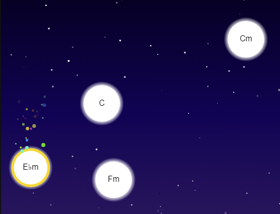 Screenshot of Chordonomy falling chords game